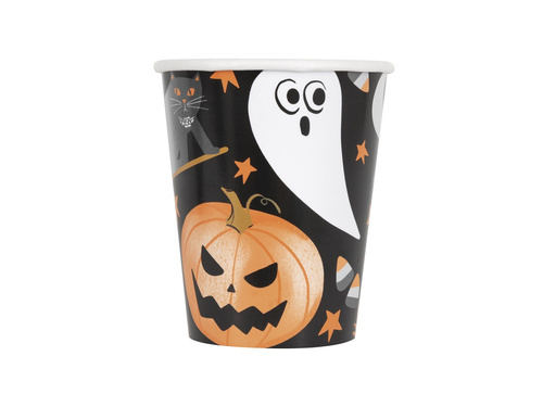Kubeczki papierowe na Halloween - 266 ml - 8 szt.