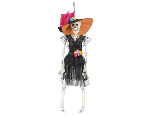 Dekoracja wisząca Szkielet Meksykanki - 40 cm - 1 szt.