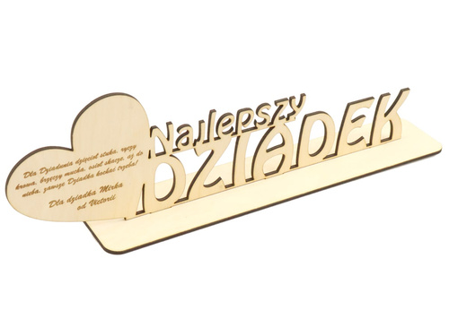 Napis Najlepszy Dziadek - 1 szt.