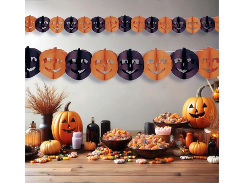 Girlanda na Halloween Dynie - 300 cm - 1 szt.