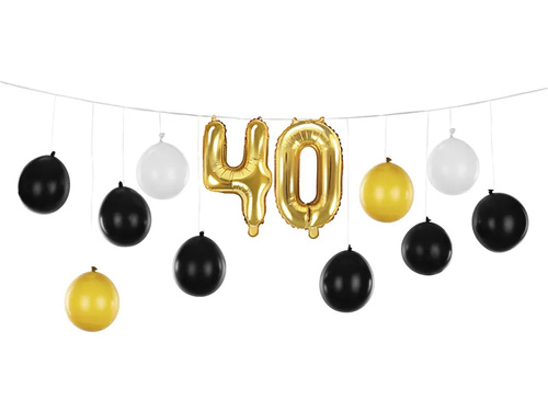 Zestaw balonów na czterdzieste urodziny - 1 komplet