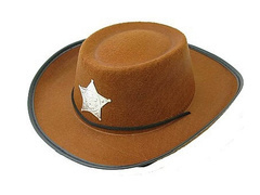 Kapelusz Szeryf brązowy - 1 szt.