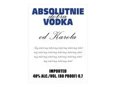 Etykiety personalizowane na butelkę Absolut - 9 szt.