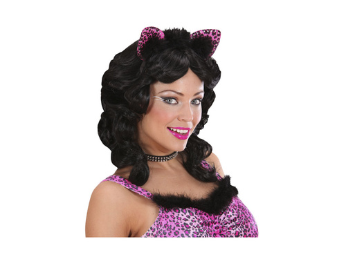 Opaska na głowę Lampart różowy