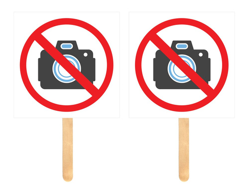 Foto rekwizyty Zakaz fotografowania - 2 szt.