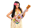 Dekoracja dmuchana Gitara ukulele - 105 cm - 1 szt.