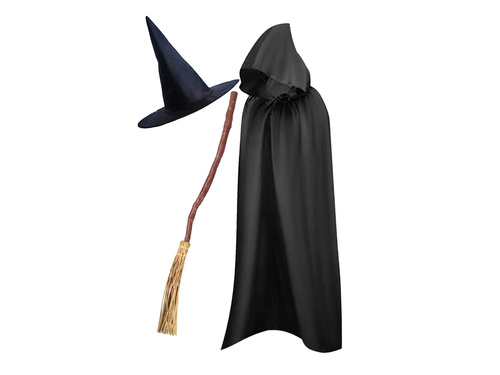 Zestaw czarownica - czarny - 1 op.