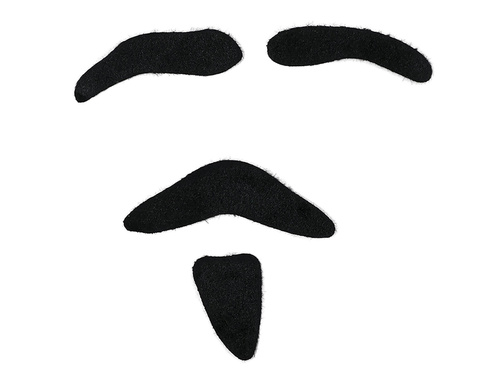 Wąsy, bródka i brwi Diabła - 1 komplet