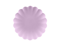 Talerzyki plastikowe fioletowe z falbanką - 22 cm - 4 szt.