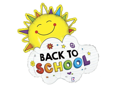 Balon foliowy Back to school - 55x63 cm - 1 szt.