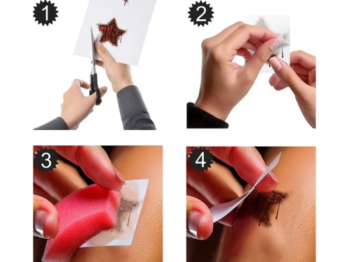 Samoprzylepne naklejki na twarz Klaun