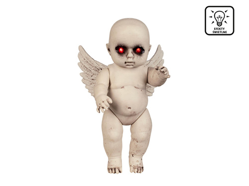 Dekoracja Aniołek ze świecącymi oczami - 30 cm - 1 szt.
