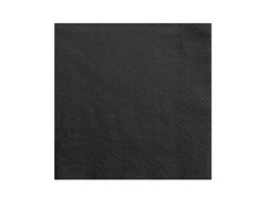 Serwetki papierowe czarne - 33 cm - 20 szt.