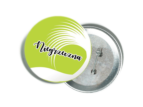 Przypinka z napisem Niegrzeczna na Wieczór Panieński