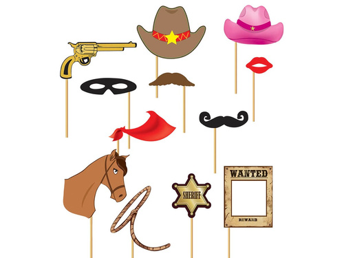 Foto rekwizyty Dziki Zachód - 12 szt.