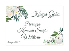 Personalizowana naklejka na księgę gości na I Komunię Świętą - 1 szt.