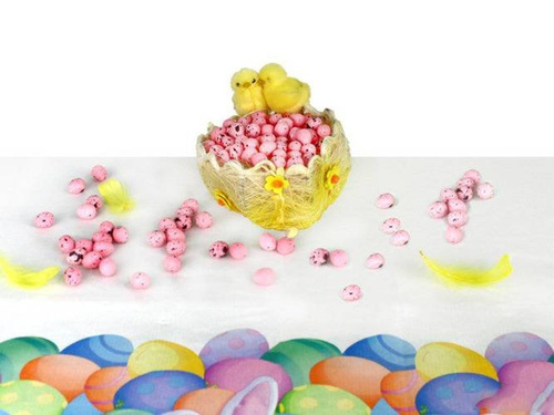 Jajka styropianowe przepiórcze nakrapiane różowe - 2 cm - 100 szt.