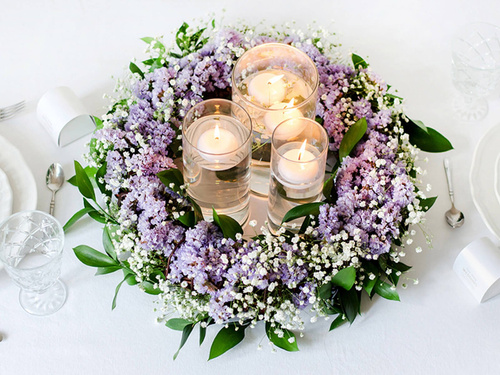 Świeca dysk pływający mat, 40mm, biała, 1 szt