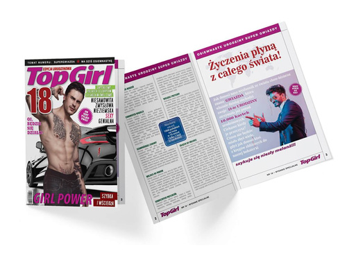Kartka urodzinowa z kopertą na osiemnastkę Topgirl - 1 szt.