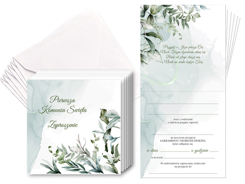 Zaproszenia na I Komunię Świętą - 6 szt.