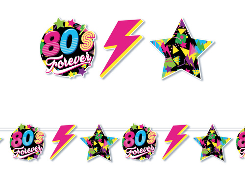 Girlanda papierowa 80's Forever - 300 cm - 1 szt.