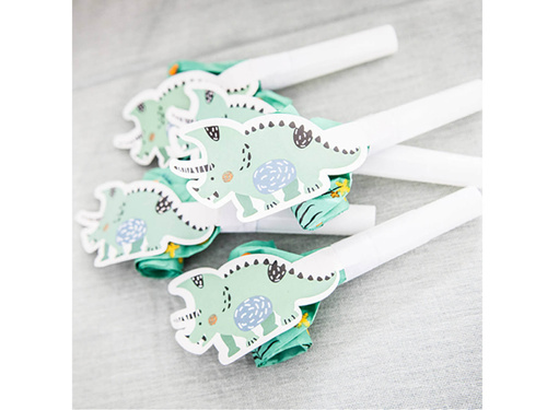 Gwizdki rozwijane Dinozaury - 6 szt.