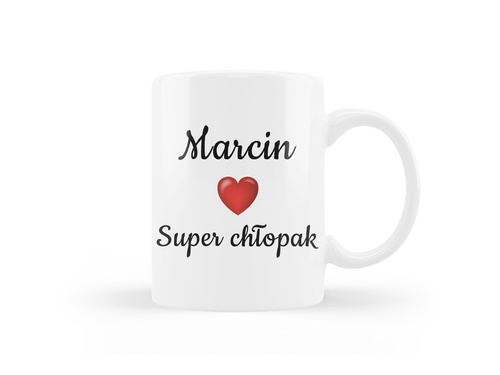 Kubek personalizowany na dzień chłopaka z imieniem - 330ml