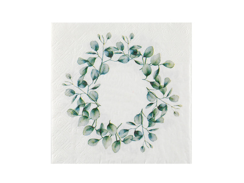 Serwetki z listkami eukaliptusa - 33 cm - 20 szt.
