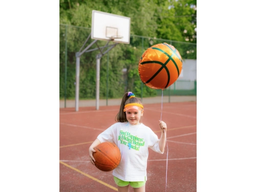 Balon foliowy Piłka do koszykówki - 35 x 35 cm - 1 szt.