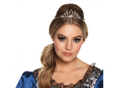 Metalowa tiara diadem srebrny - 1 szt.