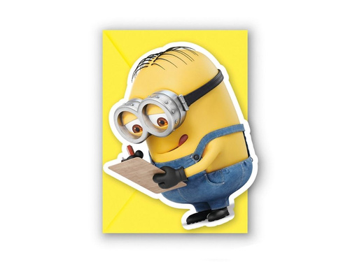 Zaproszenia urodzinowe Minionki - 11 cm x 9 cm - 6 szt.