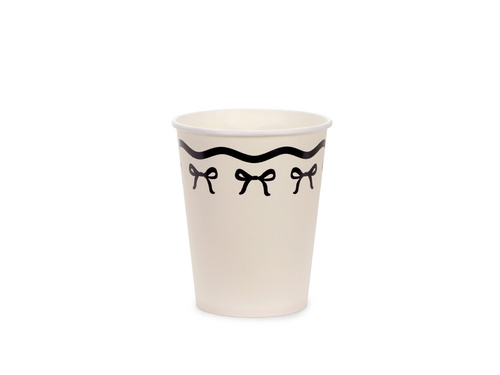Kubeczki papierowe Kokardki - 220 ml - 6 szt.
