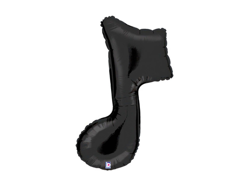 Balon foliowy kształt czarna nutka - 30" - 1 szt.