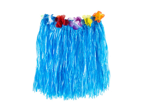 Spódniczka hawajska krótka niebieska - 40 cm - 1 szt.