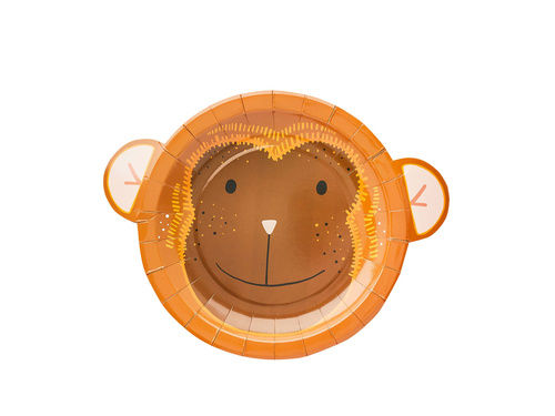 Talerzyki papierowe Małpa - 22.5cm x 29cm - 8 szt.