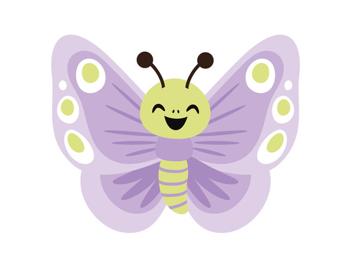 Dekoracja dwustronna Motylek fioletowy - 36 x 29 cm