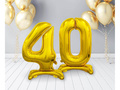 Zestaw balonów foliowych 40 złota - 74 cm