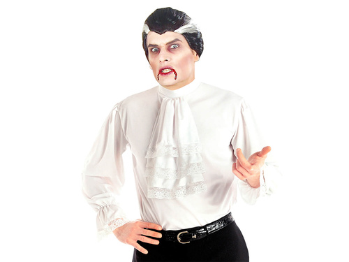 Biała koszula z żabotem