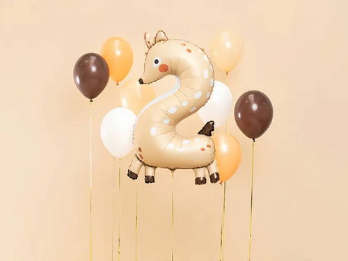 Balon foliowy cyfra 2 Sarenka - 88 cm - 1 szt.