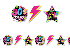 Girlanda papierowa 80's Forever - 300 cm - 1 szt.