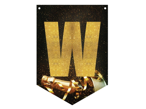 Duża girlanda baner flagi Witamy 2025 Rok