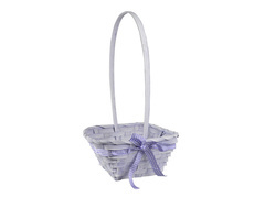 Koszyk wielkanocny z kokardką fioletowy - 20 x 38 cm - 1 szt.