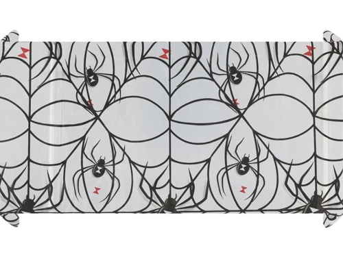 Biały obrus Pajęcza Sieć - 135x270 cm - 1 szt.