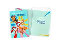 Kartka urodzinowa dla dziecka Psi Patrol - 11 x 17 cm 1 szt.