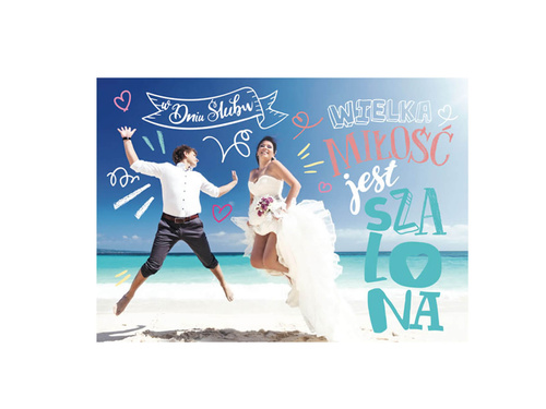 Kartka na ślub Wielka miłość jest szalona - 1 szt.