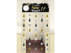 Kurtyna - zasłona na drzwi Happy New Year - 99 x 195,5 cm