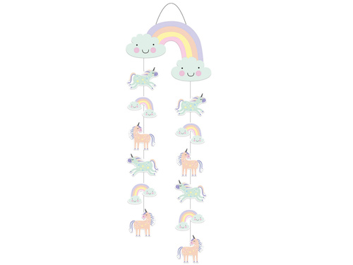 Dekoracja wisząca Jednorożec - 85 cm - 1 szt.