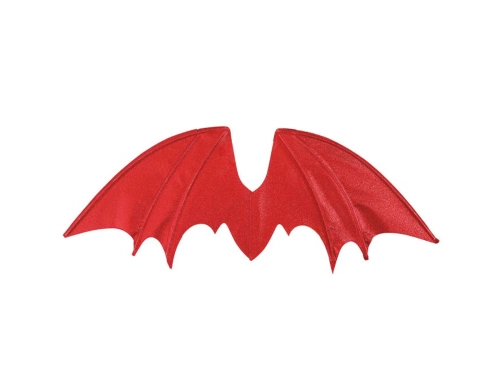 Skrzydła czerwone brokatowe - 91 x 37 cm - 1 szt.