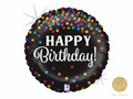 Balon foliowy Happy Birthday Konfetti - 46 cm - 1 szt.