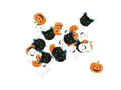Konfetti Duszek, Kot i Dynia na Halloween - ok. 30 szt.